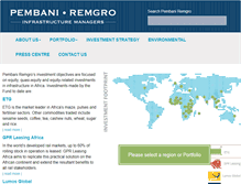 Tablet Screenshot of pembani-remgro.com